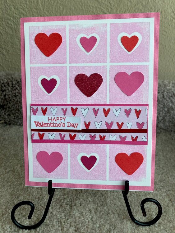 Heart Grid Valentine Card