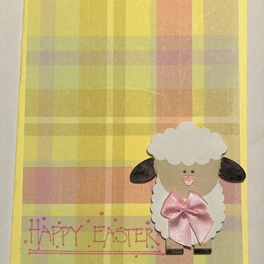 Sheepish Easter Plaid Card