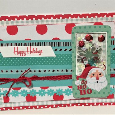 Santa Sequins Shaker Card