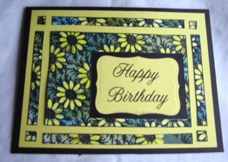 Happy Birthday Crayon Resist Card