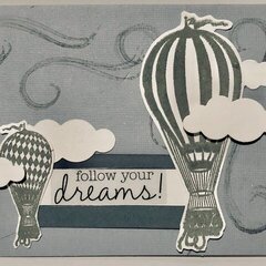 Hot Air Balloons Follow Your Dreams Card