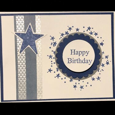 CFK Blue Star Birthday Card