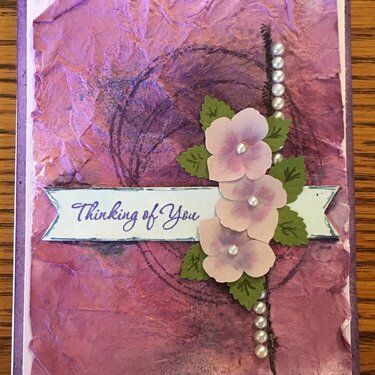 Spritzed Floral Card