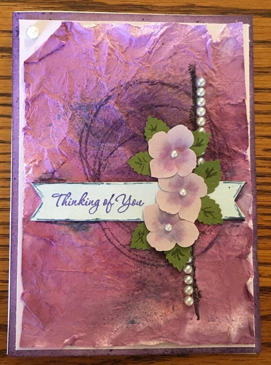 Spritzed Floral Card