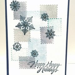 Stamped Blocks and Snowflakes Card