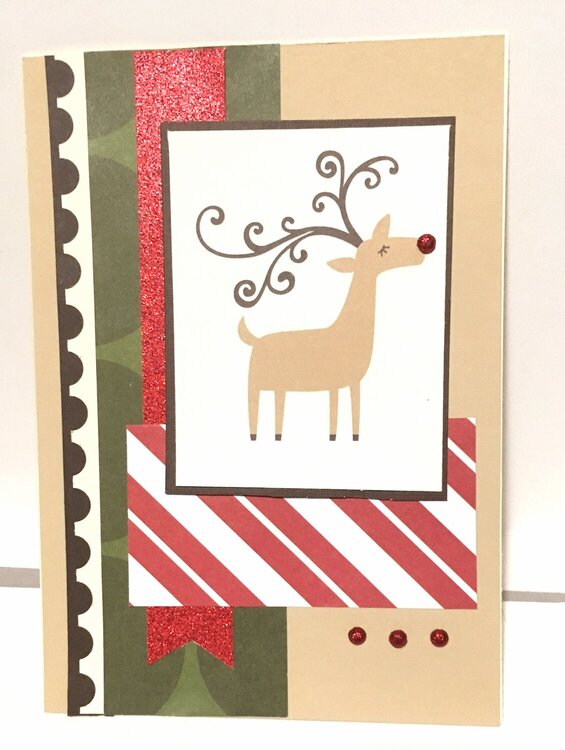 Reindeer Journaling Card