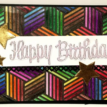 Colored Page Birthday Card