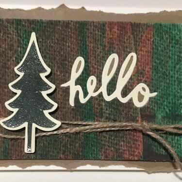Paint Scraping Green And Brown Pine Card