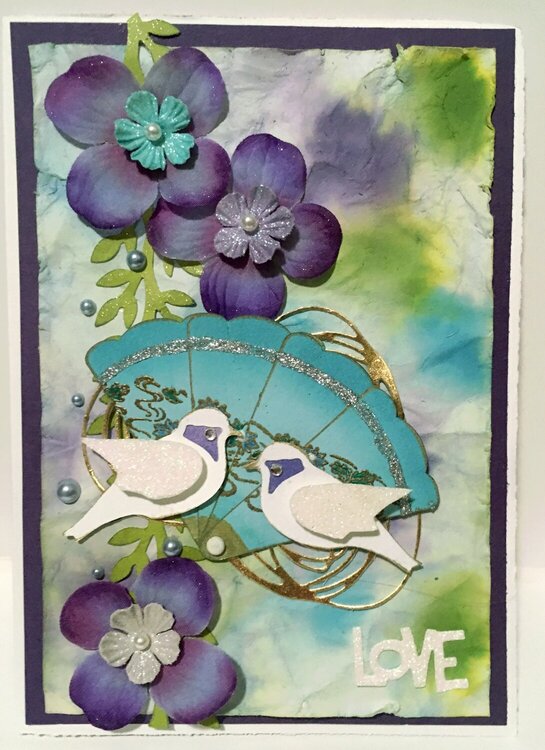 Violet Flower Card