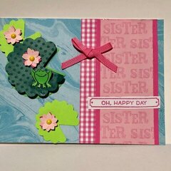 Lily Pad Sister Frog Card