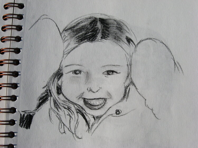 Drawing of Christmas 2006 LO girl