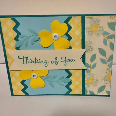 Yellow and Blue Get Well Card