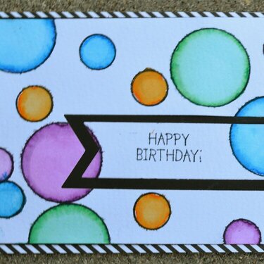 Stripes and Dots Birthday Card