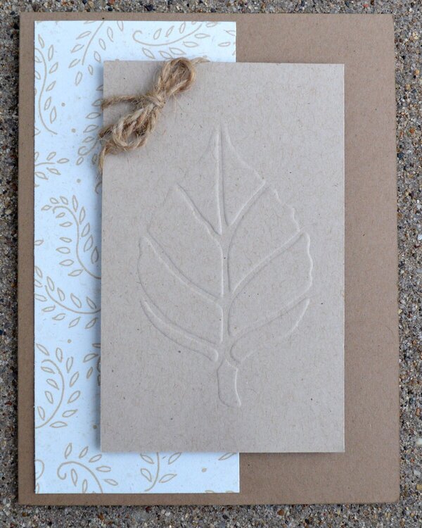 Simple Brown Leaf Card