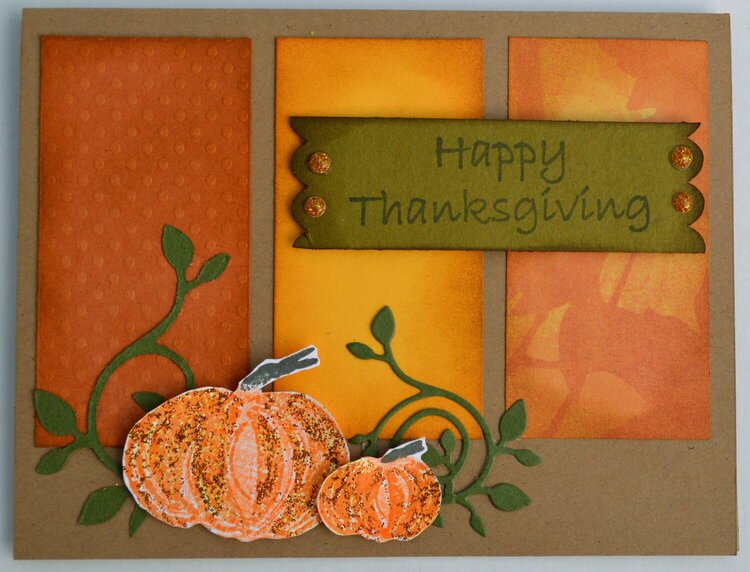 Happy Thanksgiving Pumpkin Card