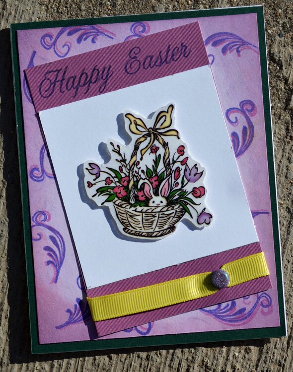 Purple and Yellow Easter Card