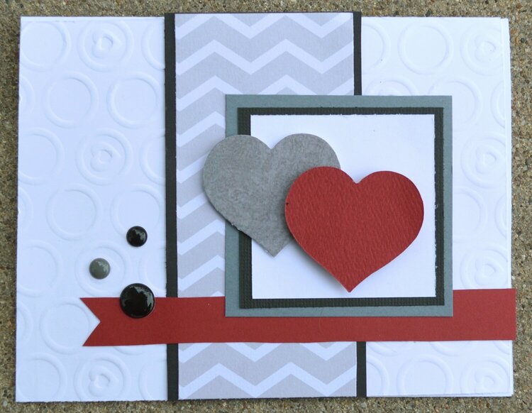 Red and Grey Valentine&#039;s Card