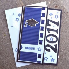 2017 Star and Glitter Graduation Card