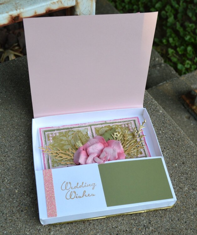 Pink Rose Wedding Card/Box Project - Inside Full