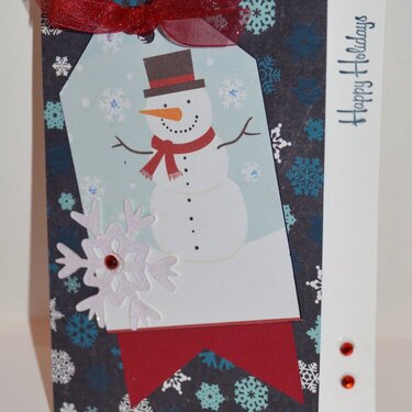 Snowman Tag Happy Holidays Card