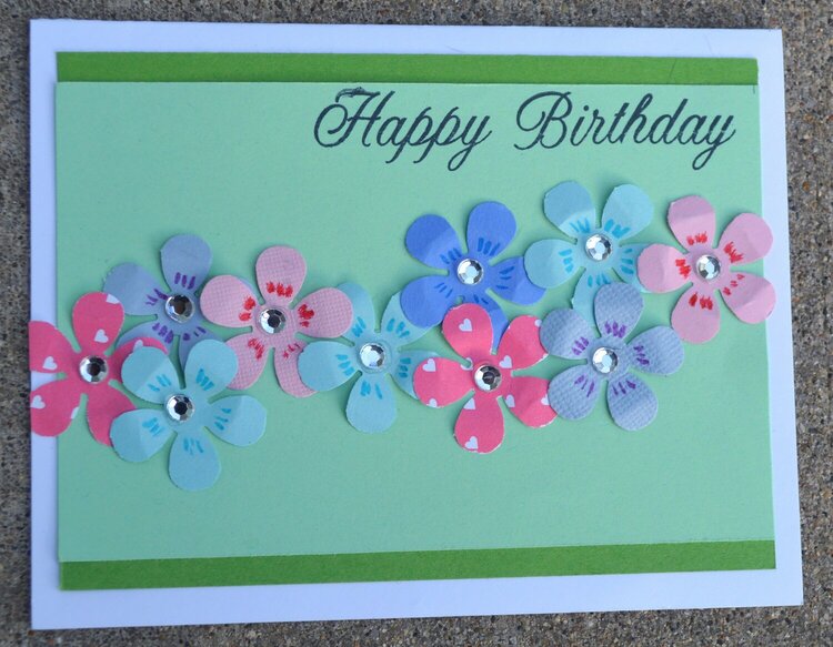 Green Flowerbed Card