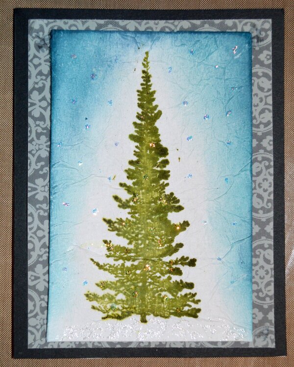Sparkly Pine Tree Card