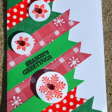 Red and Green Banner Christmas Card