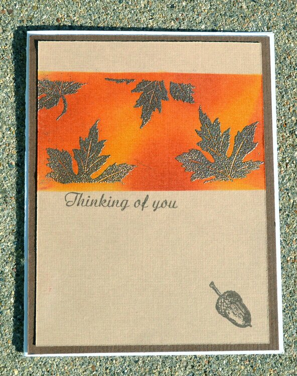 Autumn Leaves Masked Card