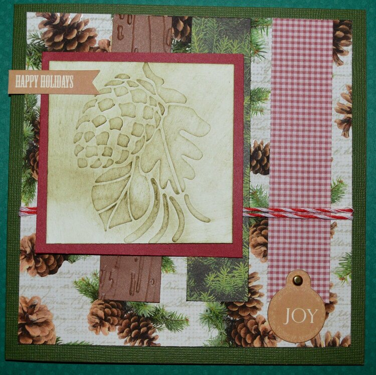Pinecone Embossed Card