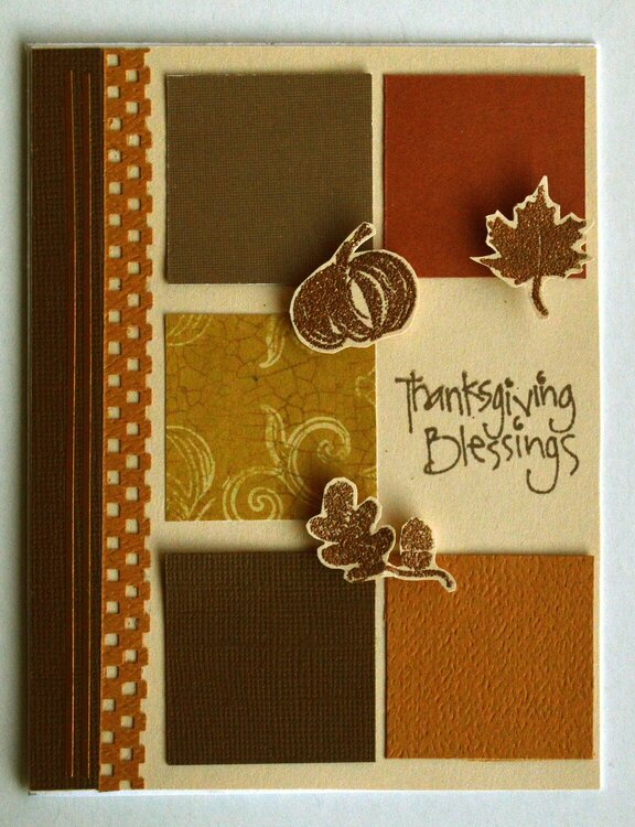 Thanksgiving Blessings Squares Card