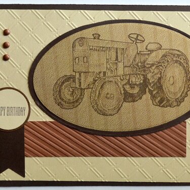 Brown Tractor Card