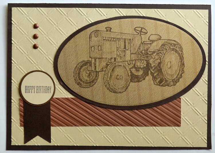Brown Tractor Card