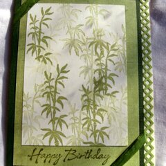 Green Asian Happy Birthday Card