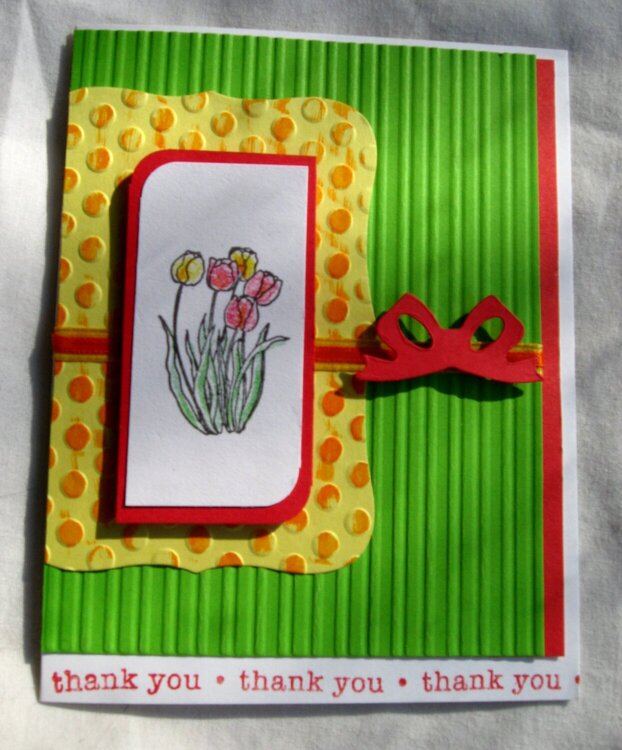 Spring Tulip Thank You Card
