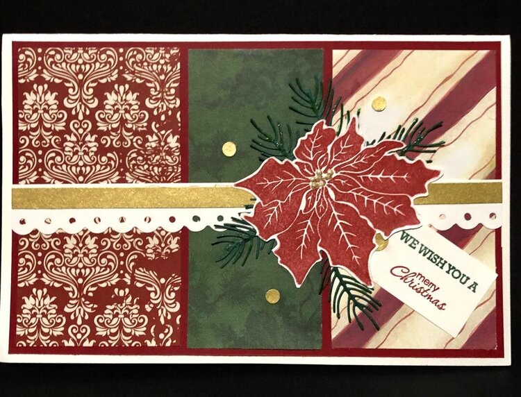 Burgundy Poinsettia Card