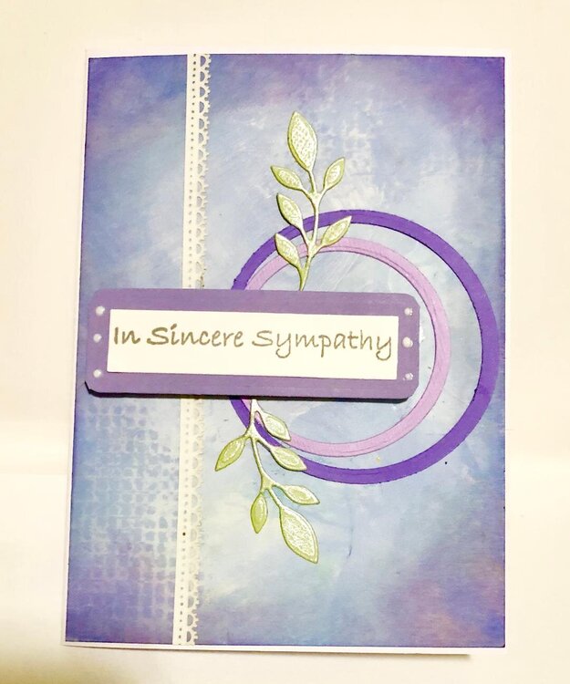 Purple Rings Sympathy Card