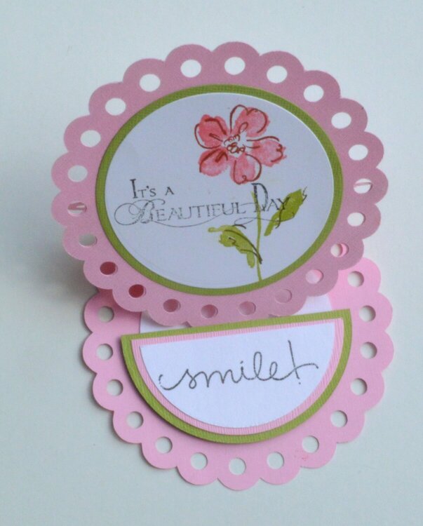Pink Floral Easel Card