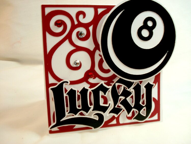 Lucky 8 ball Card