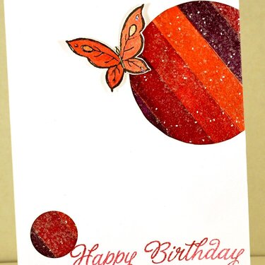 butterfly ombre card