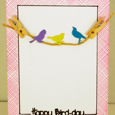 eyelet outlet birds on wire card
