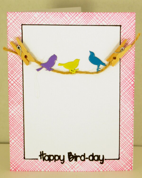 eyelet outlet birds on wire card