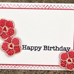 red happy birthday card
