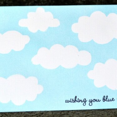 blue skies card