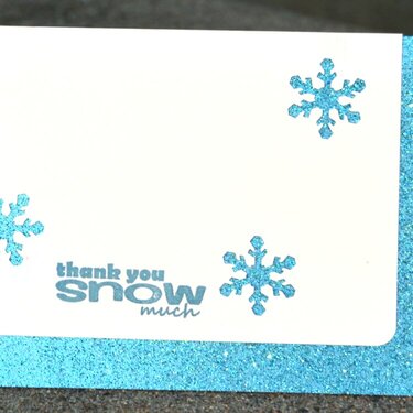snow glitter card