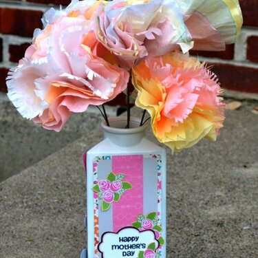 mother&#039;s day altered vase