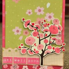 get well soon cherry blossom card