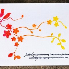 ombre branch card