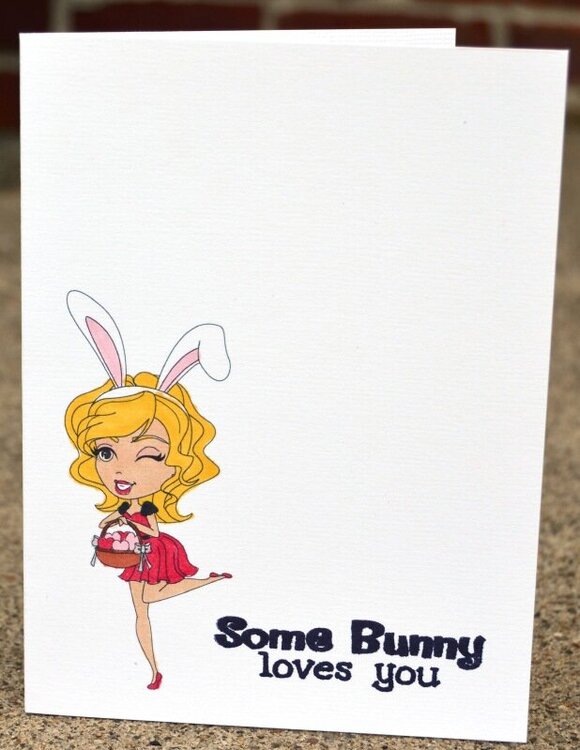 bunny valentines card