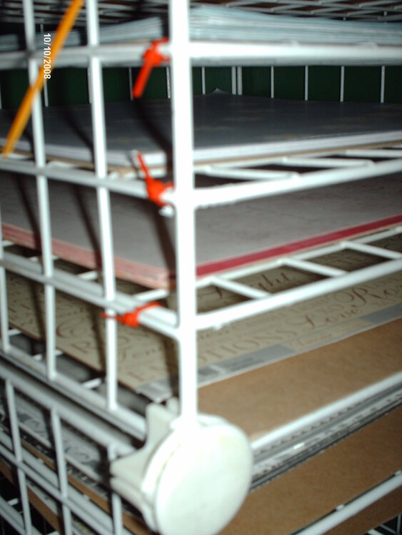 Closeup of Paper Storage