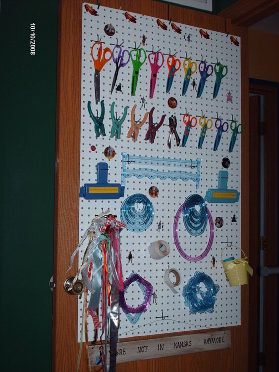 Over the door pegboard